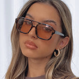 yellow Sunglasses Women Vintage Luxury Brand Oversized Ladies Driving Goggles Shades Sunglasses 2021 Trendy Unique Shades