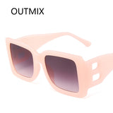 Classic Black Luxury Brand Women&#39;s sunglasses Ladies Trendy Designer Square Sun Glasses Retro B-Decorative Shades Eyewear UV400