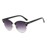 Retro Rice Nail Color Film Sunglasses Anti-Ultraviolet Fashion Trend All-Match Reflective Sunglasses Oculos Dsol Redondo