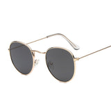 Classic Small Frame Round Sunglasses Women/Men Brand Designer Alloy Mirror Sun Glasses Male Female Fashion Vintage Oculos