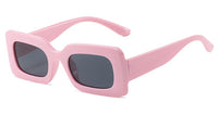 Vintage Pink Rectangular Sun Glasses For Women Trendy Big Frame Sun Glasses Female Fashion Gradient Lenses Eyewear Shades UV400
