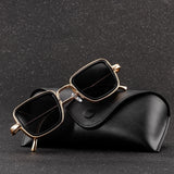 Vintage Steampunk Sunglasses Men 2022 Retro Metal Square Eyewear Trendy Brand Sun Glasses Shades For Women lunette de soleil