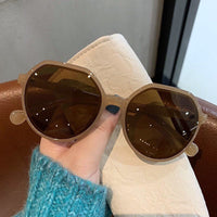 Style All-match Trend Sunglasses Personalized Round Frame Sunglasses Ins Trend Candy Color Big Frame Sunglasses