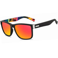 Wrap Square Frame Retro Decorative Polarized Sunglasses Women Men Versatile Pattern Sun Glasses For Adults