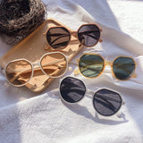 Style All-match Trend Sunglasses Personalized Round Frame Sunglasses Ins Trend Candy Color Big Frame Sunglasses
