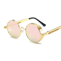 Classic Gothic Steampunk Sunglasses Women Brand Designer Vintage Round Metal Frame Sun Glasses Female Male High Quality UV400