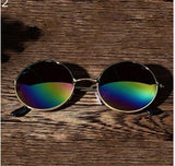 Classic Round Sunglasses Ladies Retro Round Design Outdoor Sunglasses Ladies Men Small Frame Metal Color Ocean Mirrors