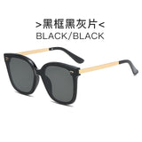 Oversized Sunglasses Women Luxury Gradient Sun Glasses Big Frame Vintage Eyewear UV400 Glasses Little Bee